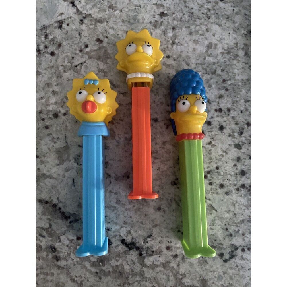 The Simpsons Pez Candy Dispensers Maggie/Marge/Lisa Lot of 3